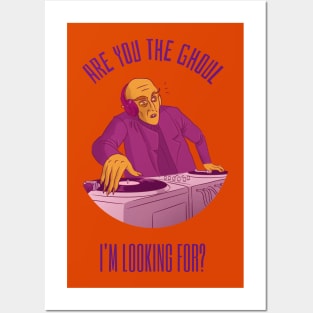 Ghoul DJ Playing Halloween Music Tunes Posters and Art